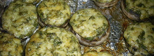 закусочные фаршированные шампиньоны. Шаг 7