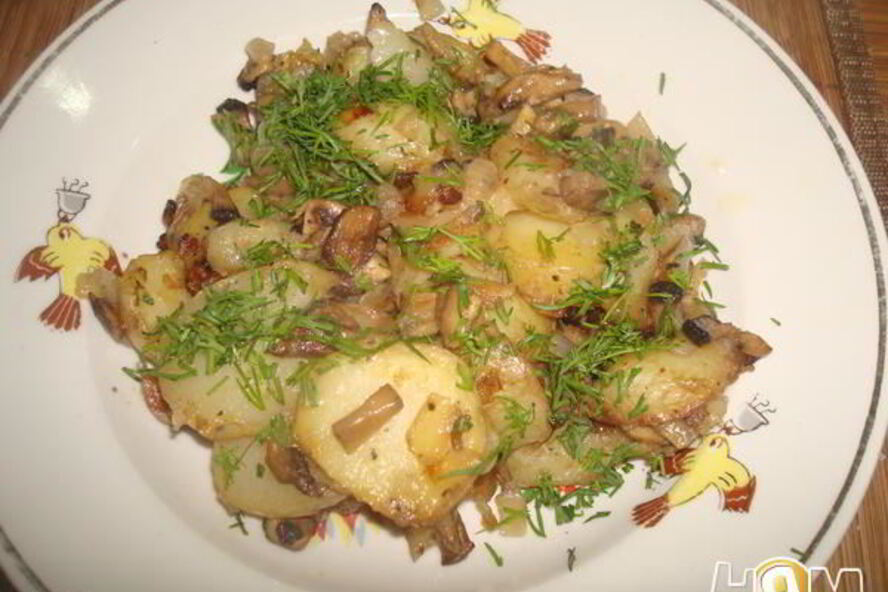 Рецепт жаренки с грибами