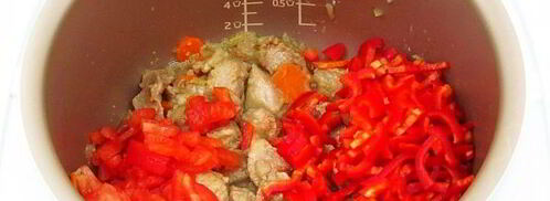 гуляш из свинины по-мадьярски в мультиварке. Шаг 14