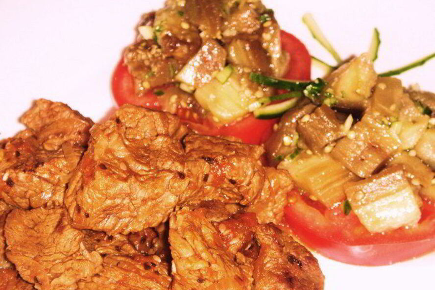 Рецепт мадьярского гуляша с баклажанной закуской