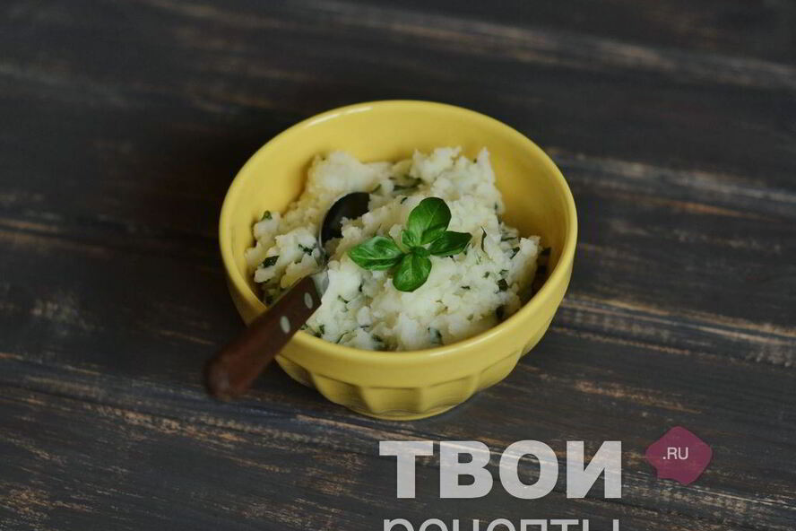 Рецепт картофельного пюре с чесноком и базиликом