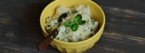 картофельное пюре с чесноком и базиликом. Шаг 9