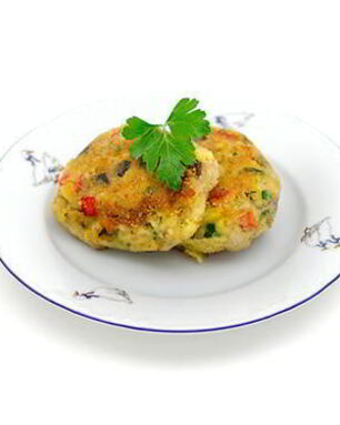 Котлеты из бобов с овощами