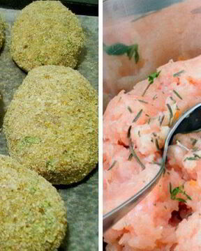 Куриные котлеты с картофелем