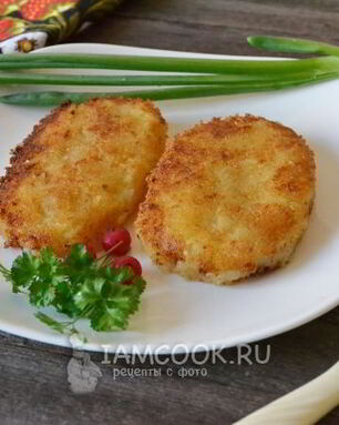 Постные картофельные котлеты с луком