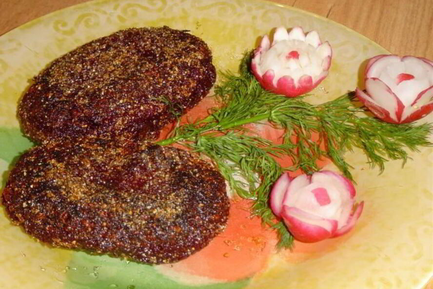 Рецепт постных свекольных котлет овощных
