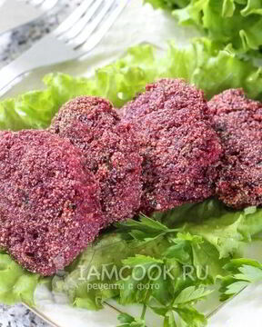 Постные свекольные котлеты