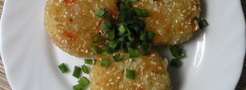 рисовые котлетки в кунжутной панировке. Шаг 7