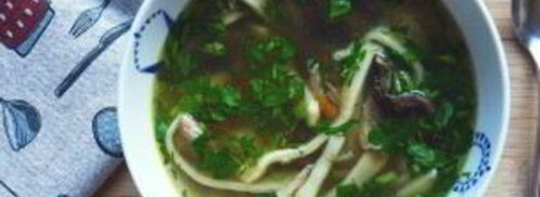 лапша куриная с грибами и тимьяном. Шаг 8