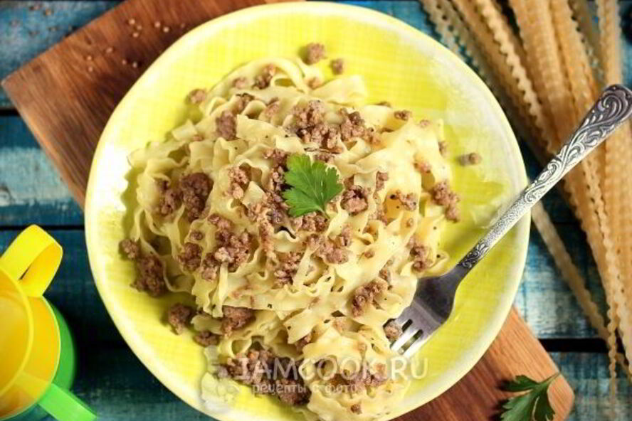 Рецепт лапши с фаршем