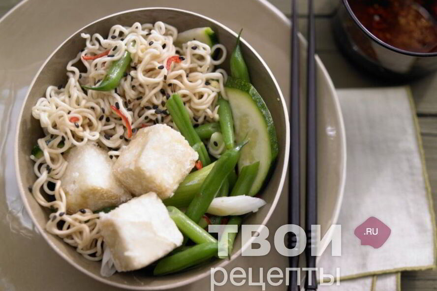 Рецепт лапши с овощами