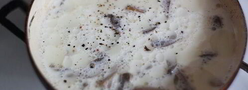 лапша со сливочно-грибным соусом. Шаг 4