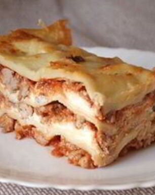 Лазанья из баклажанов с фаршем