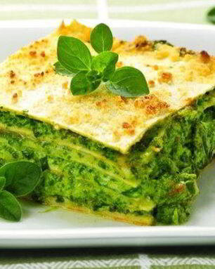 Лазанья из шпината и феты