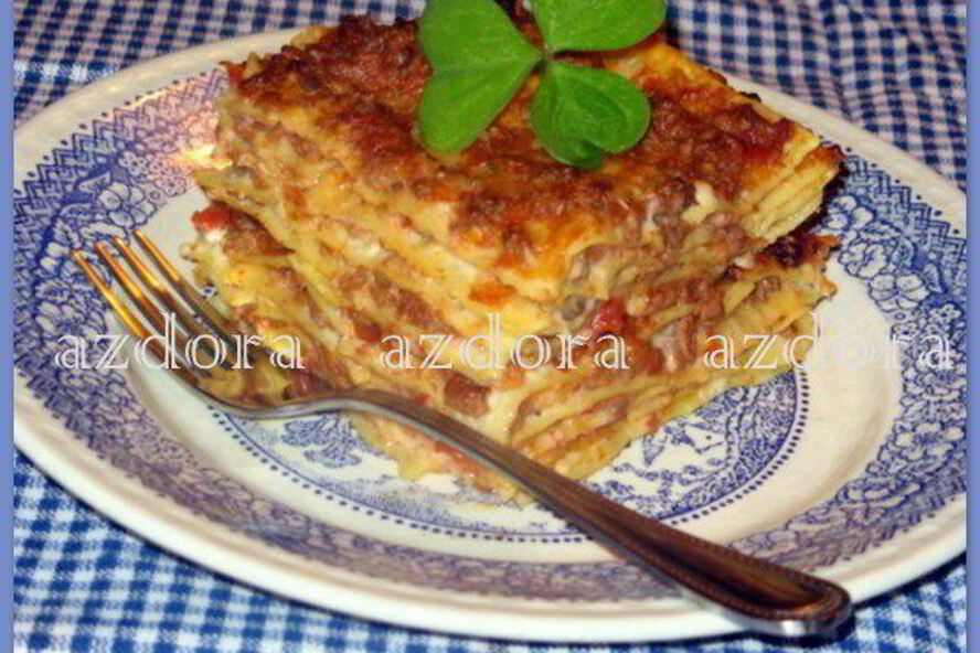 Рецепт лазаний с рагу