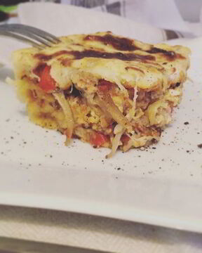 Лазанья с вешенками под соусом бешамель