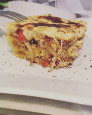 Лазанья с вешенками под соусом бешамель