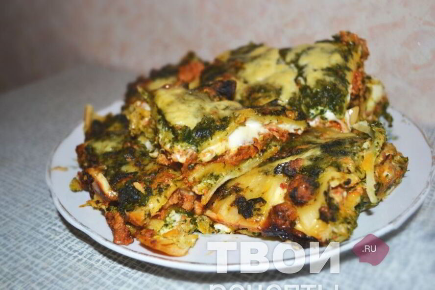 Рецепт лазаний со шпинатом