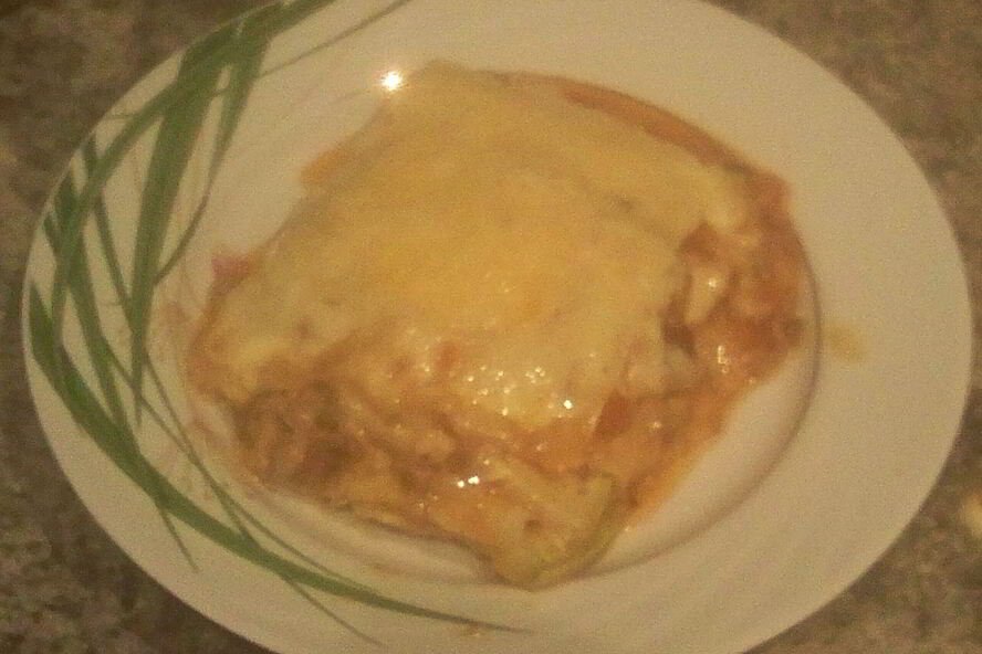 Рецепт мясной лазанья с кабачками