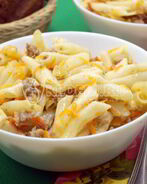 Макароны с фаршем на сковороде