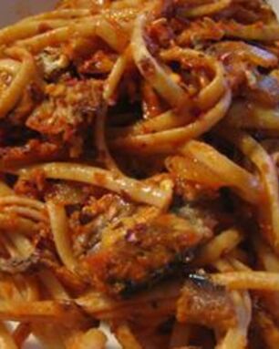 Макароны с сардинами