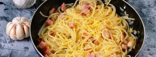 паста карбонара с беконом без сливок. Шаг 11