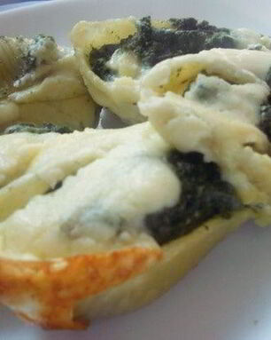 Паста Ракушки со шпинатом, рикоттой и кедровыми орешками