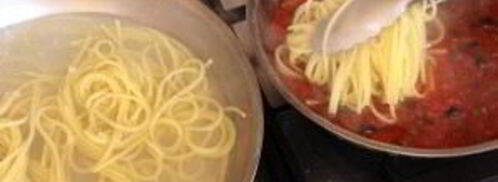 паста с анчоусами и оливками. Шаг 4