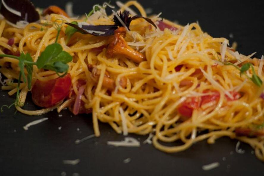 Рецепт пасты с лисичками и сыром пекорино