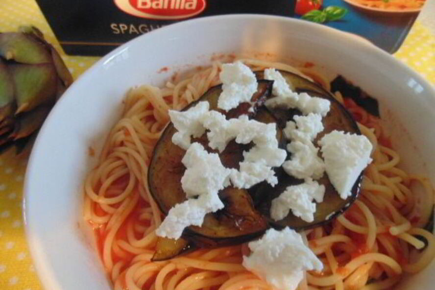 Рецепт спагетти аллы нормы с баклажанами