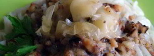 спагетти с карамелизованными орехами и сливочным соусом. Шаг 4