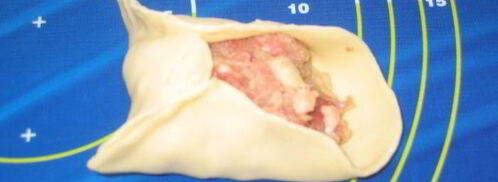 манты дружба с тройным мясом. Шаг 9