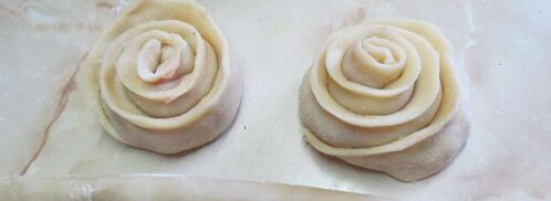 манты розочка. Шаг 8