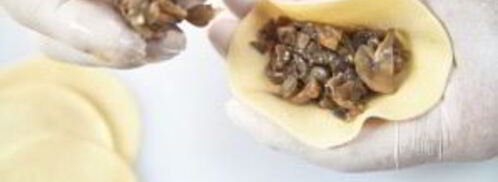 манты с грибами. Шаг 7