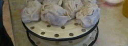 манты с картошкой и мясом. Шаг 8