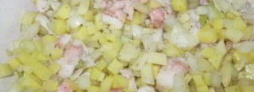 манты с картошкой и салом. Шаг 3