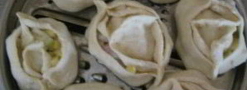 манты с картошкой и салом. Шаг 5