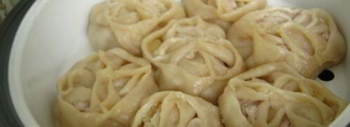 манты с мясом и картофелем. Шаг 15