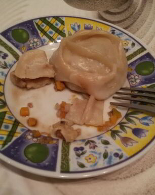 Манты с мясом и тыквой