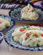 Постные манты с картошкой