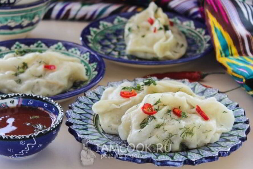 Рецепт постных мантов с картошкой