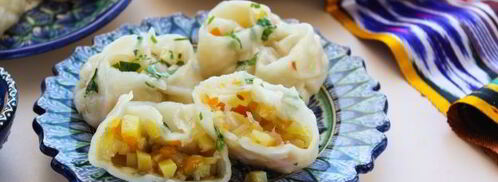 постные манты с картошкой. Шаг 13