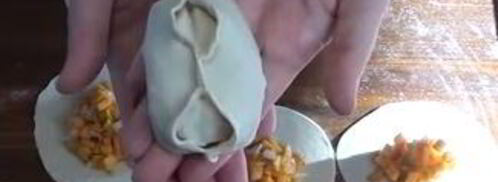 тыквенные манты. Шаг 6