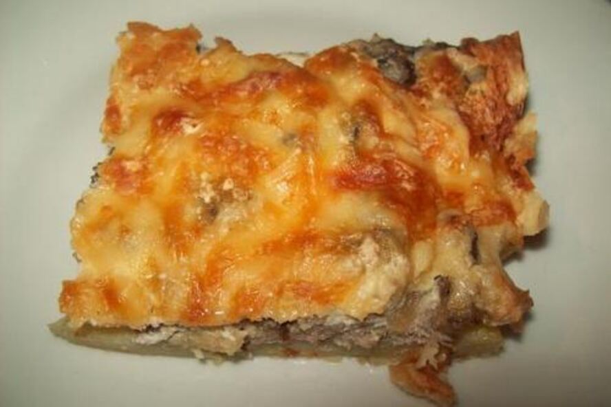 Рецепт картофеля по-французски с грибами под сыром