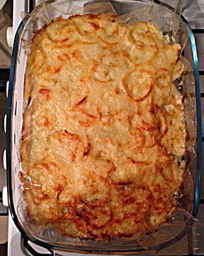 Картофель с мясом по-французски