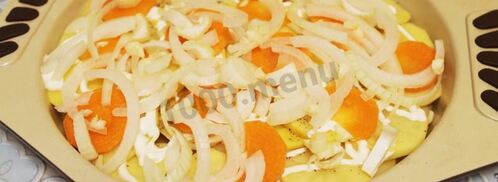 картошка по-французски с грибами лисичками в духовке. Шаг 5