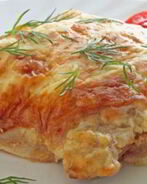 Мясо по-французски с фаршем