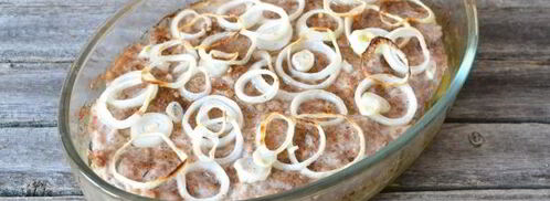 мясо по-французски с картофелем и фаршем. Шаг 13