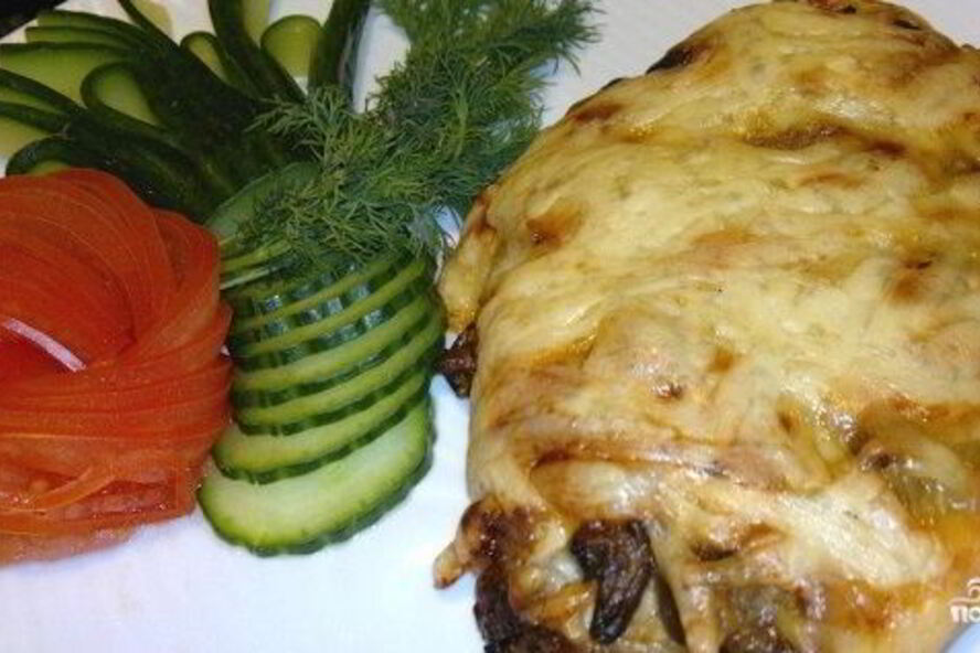 Рецепт мяса по-французски в фольге с грибами