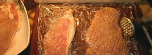 мясо по-французски в фольге с грибами. Шаг 3